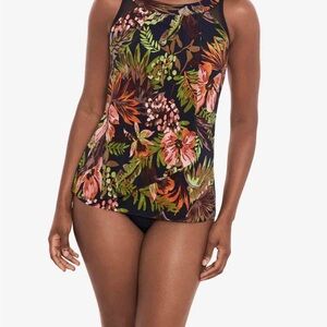 Miracle suit Ursula underwire tankini top Size 16 
Eric
Very gently used. .